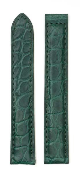 Bild von DEPLOYANTE Alligator Pearls matt für Faltschließe, dunkelgrün, 15/14 mm